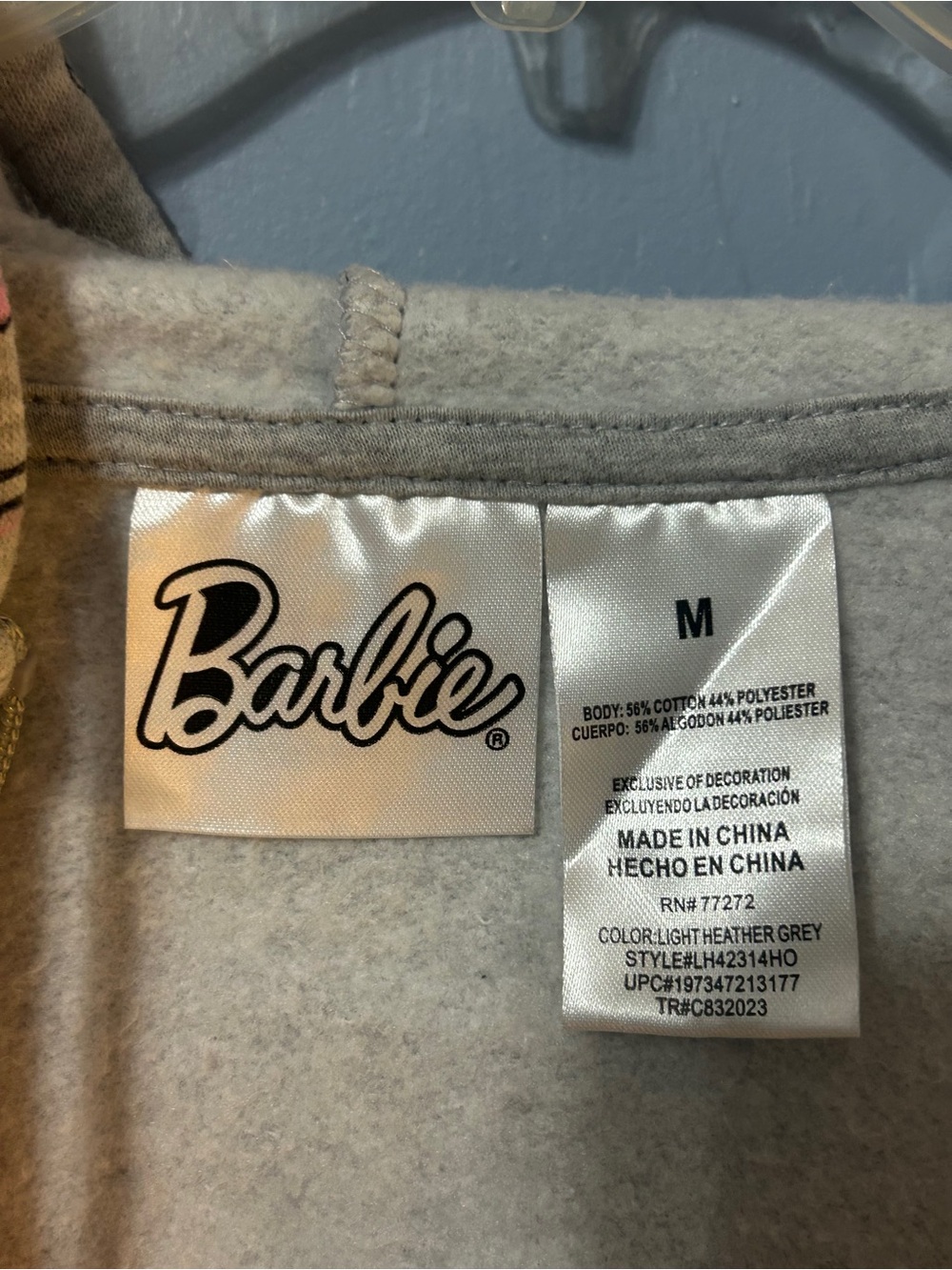 Barbie Front Zip Hoodie - Size Medium - Picture 5 of 5